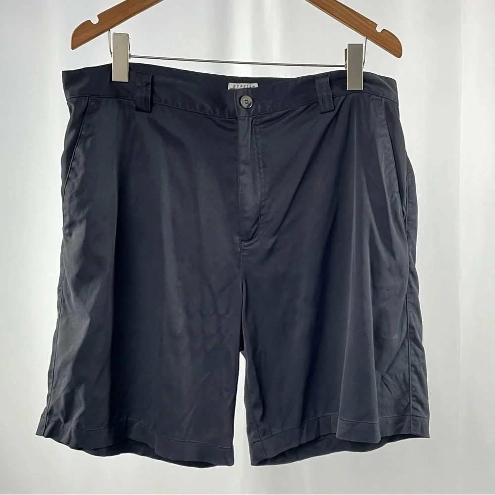 Adidas Stretch Flat Front‎ Shorts in Black Size 36